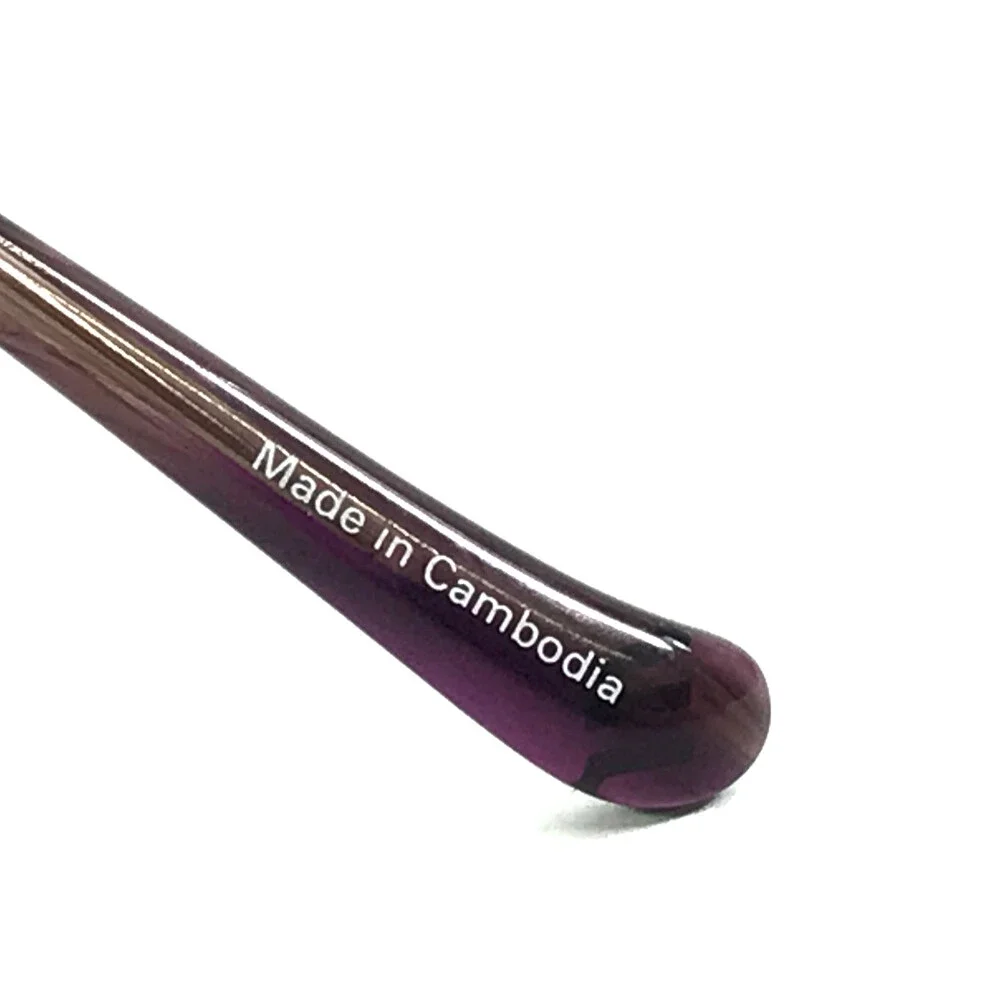 Cinzia Eyeglasses Frames CIN-5135 C3 Purple Horn Silver Cat Eye 52-17-140